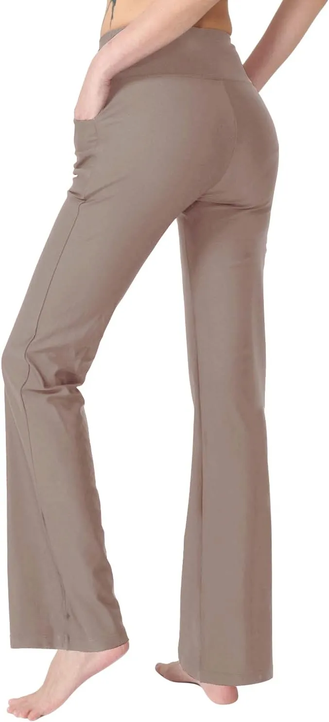 Women's Bootcut Yoga Pants with Pockets High Waist Bootleg Yoga Workout Pants for Women