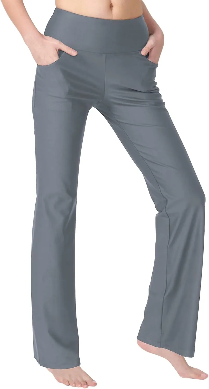Women's Bootcut Yoga Pants with Pockets High Waist Bootleg Yoga Workout Pants for Women