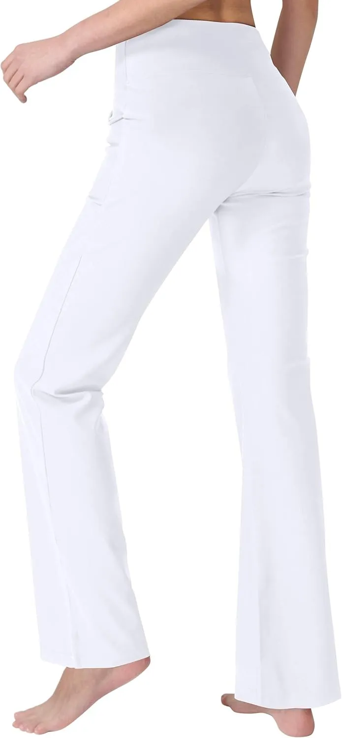 Women's Bootcut Yoga Pants with Pockets High Waist Bootleg Yoga Workout Pants for Women