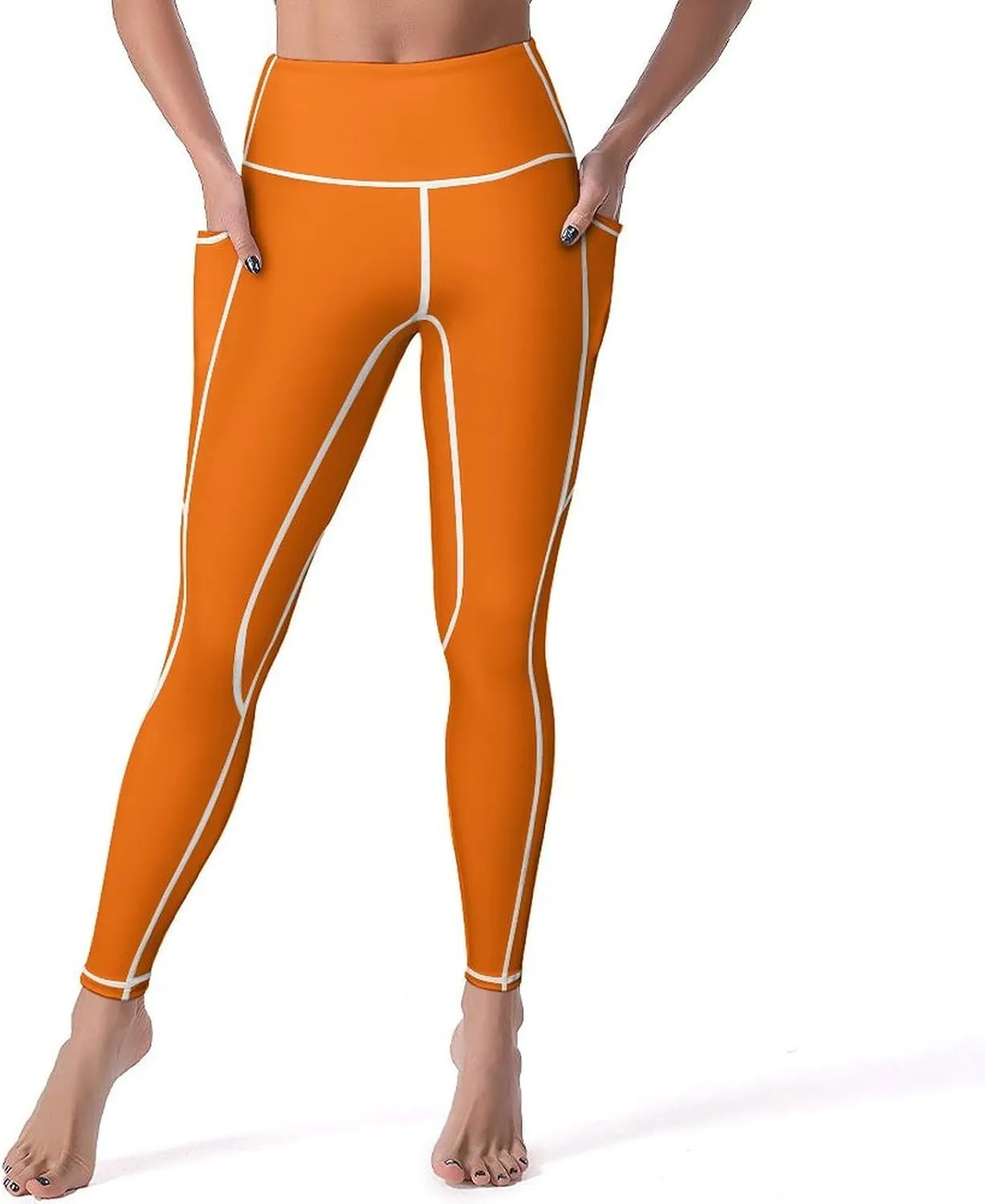 Women's High Waist Yoga Leggings with 2 Pockets Tummy Control Workout Running Yoga Pants