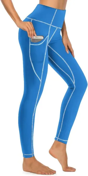 Women's High Waist Yoga Leggings with 2 Pockets Tummy Control Workout Running Yoga Pants