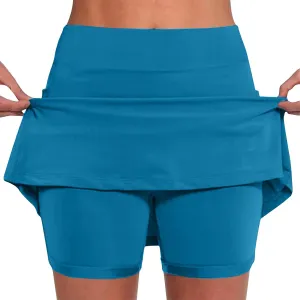 Womens High Waisted Skorts 2024 Plus Size Gym Athletic Workout Running Sports Skirt Shorts