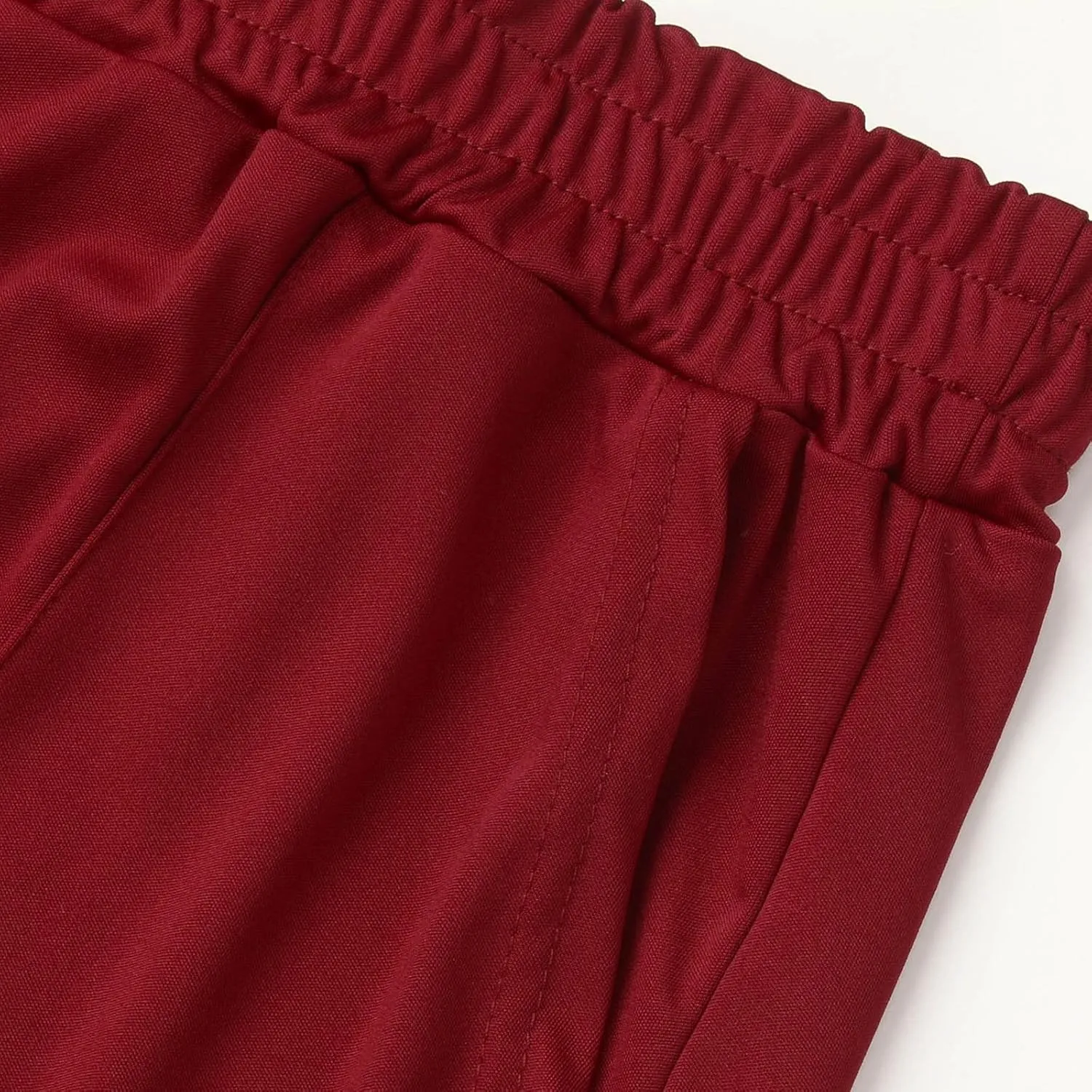 Women's Linen Summer Drawstring Palazzo Pants Low Waist Baggy Stretchy Slim Fit Pant Trousers Business Work
