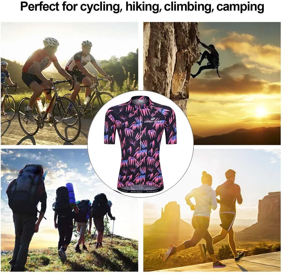 Women's Short Sleeve Cycling Jersey Jacket Cycling Shirt Quick Dry Breathable Mountain Clothing Bike Top