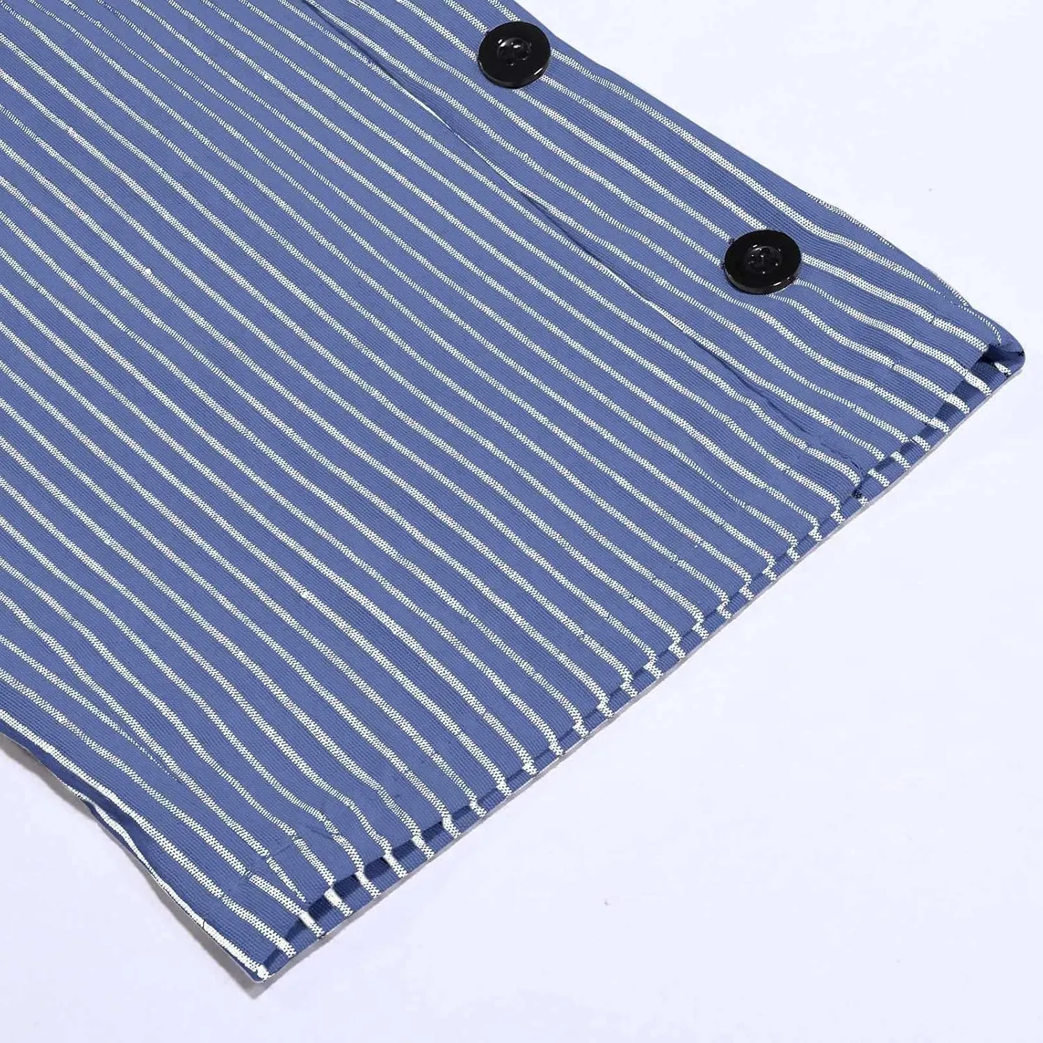 Womens Striped Linen Capri Pants High Waist Lightweight Shorts Summer 2025 Casual Ladies Pinstripe Trousers