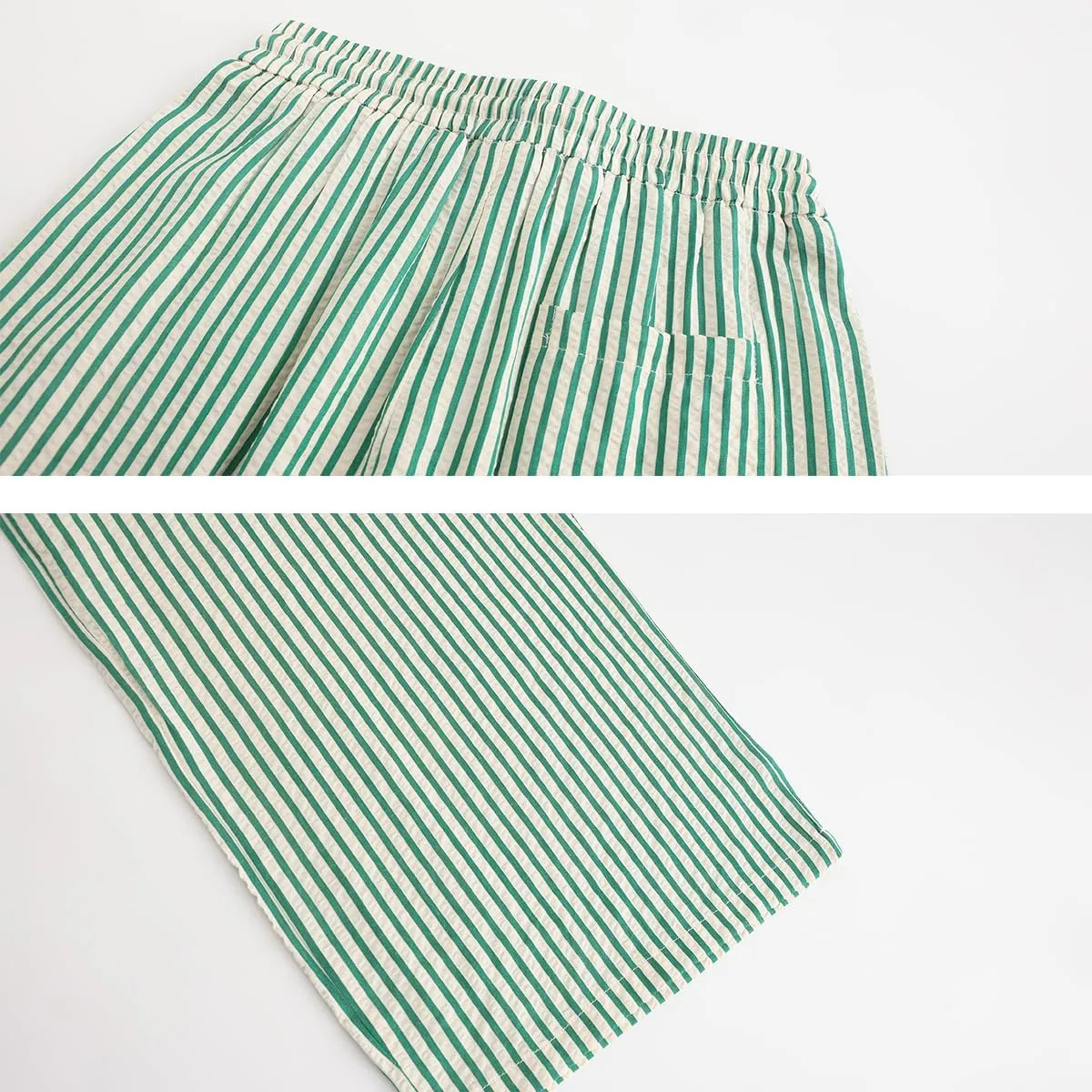 Women's Striped Wide Leg Lounge Pants Pinstripe Drawstring Lightweights Beach Trousers