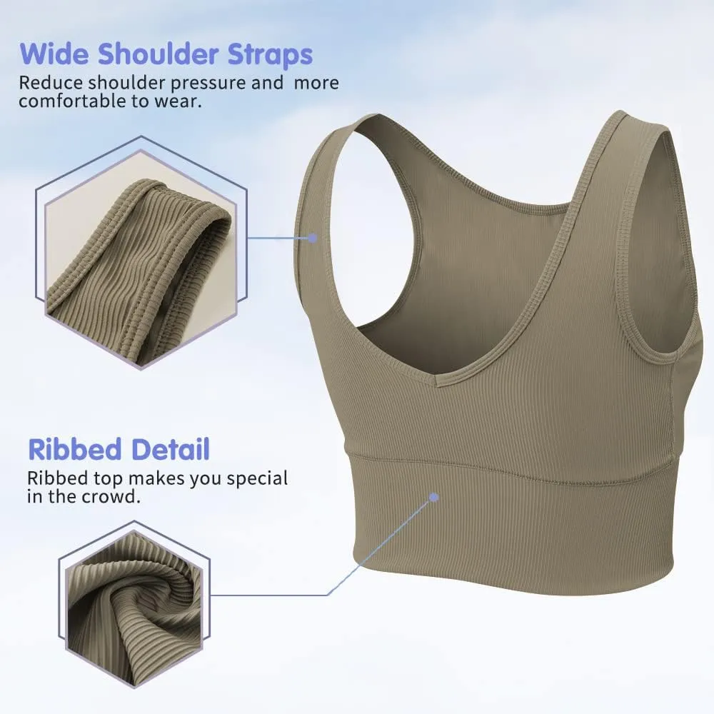 Workout Crop Tank Tops for Women Solid Comfort Sleeveless Shirts for Casual Sports Fitness Yoga Reversible Ribbed Tops
