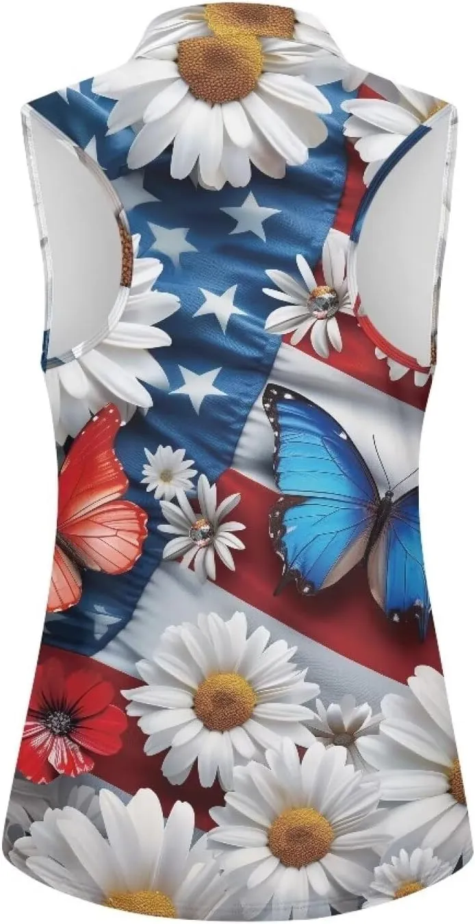 YEXIATODO Golf Sleeveless Tops for Women Racerback Summer Clothing Athletic Polo Golf Outfits Tennis Tank Top,XS-2XL