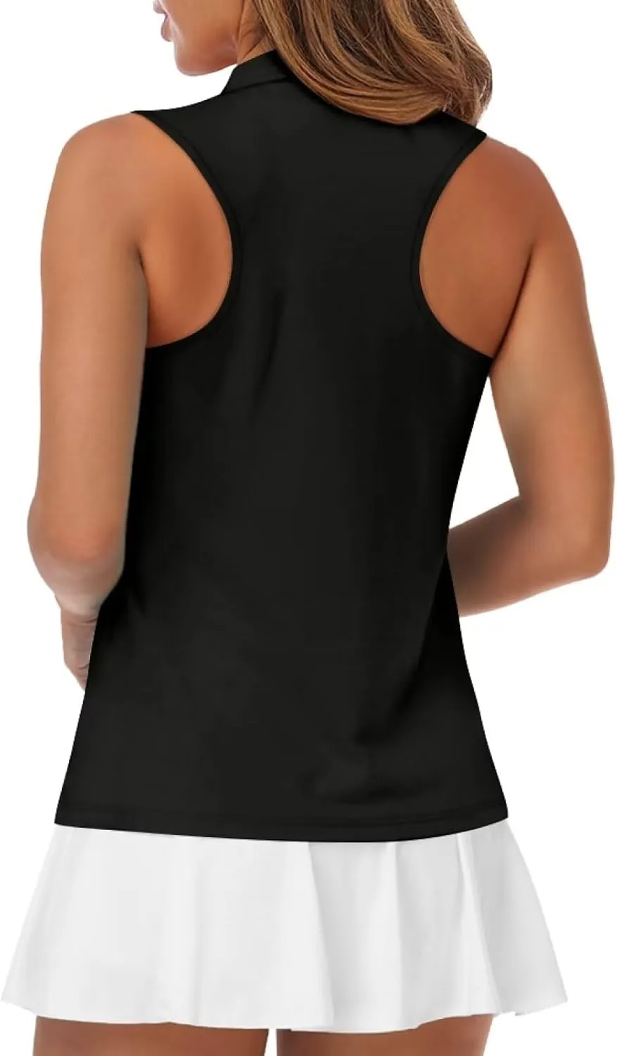 YEXIATODO Golf Sleeveless Tops for Women Racerback Summer Clothing Athletic Polo Golf Outfits Tennis Tank Top,XS-2XL