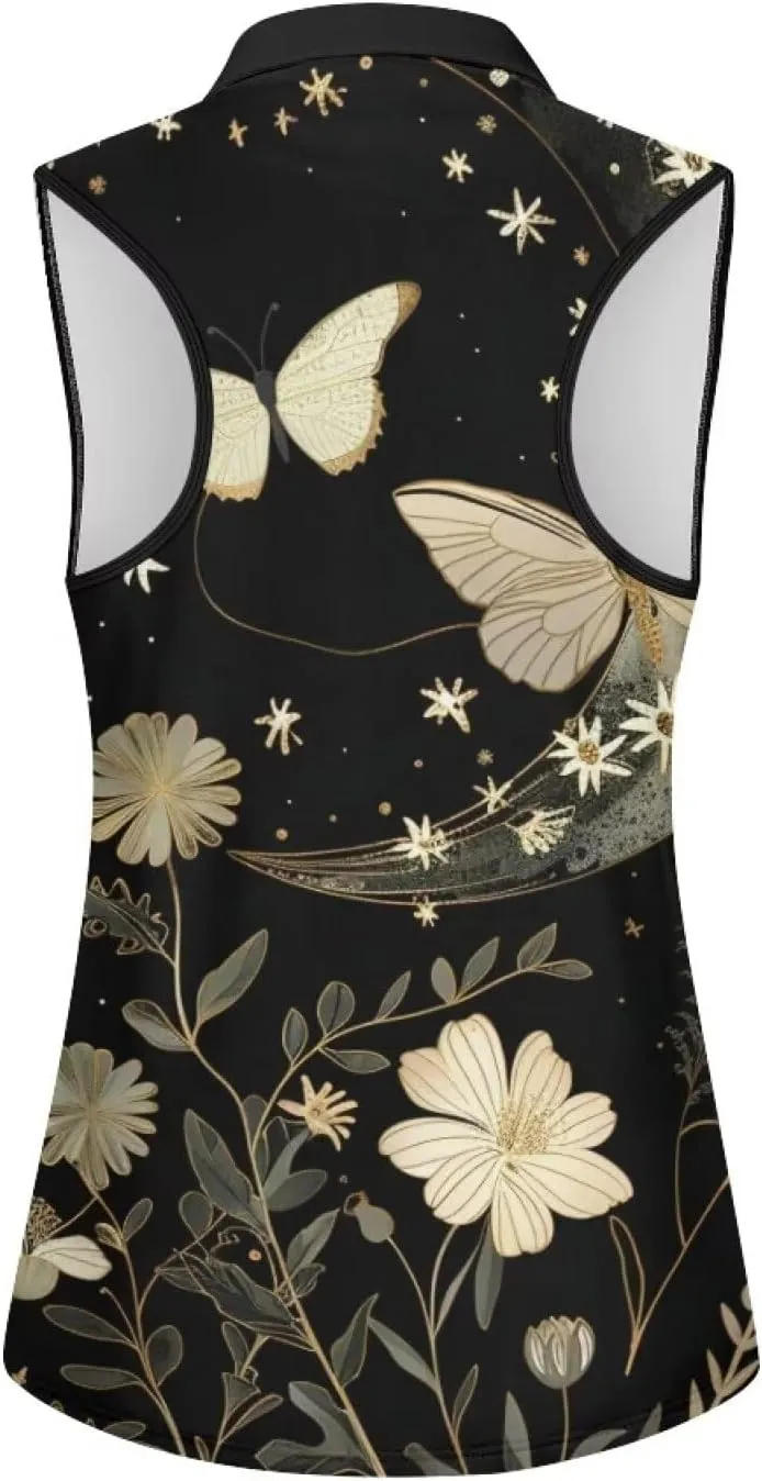 YEXIATODO Golf Sleeveless Tops for Women Racerback Summer Clothing Athletic Polo Golf Outfits Tennis Tank Top,XS-2XL