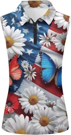 YEXIATODO Golf Sleeveless Tops for Women Racerback Summer Clothing Athletic Polo Golf Outfits Tennis Tank Top,XS-2XL