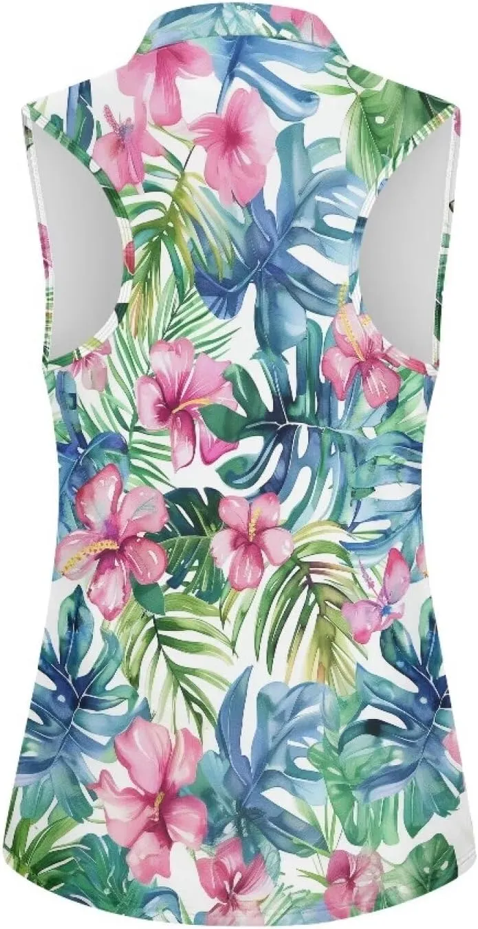 YEXIATODO Golf Sleeveless Tops for Women Racerback Summer Clothing Athletic Polo Golf Outfits Tennis Tank Top,XS-2XL