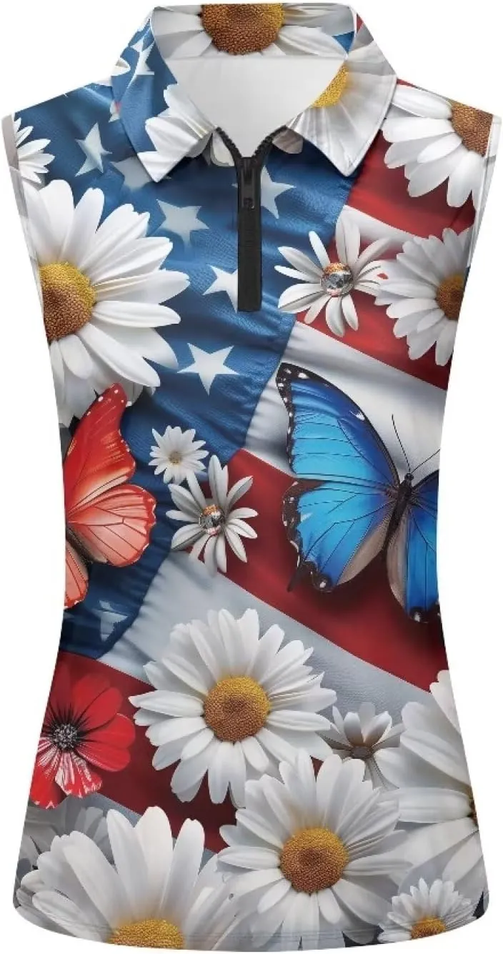 YEXIATODO Golf Sleeveless Tops for Women Racerback Summer Clothing Athletic Polo Golf Outfits Tennis Tank Top,XS-2XL