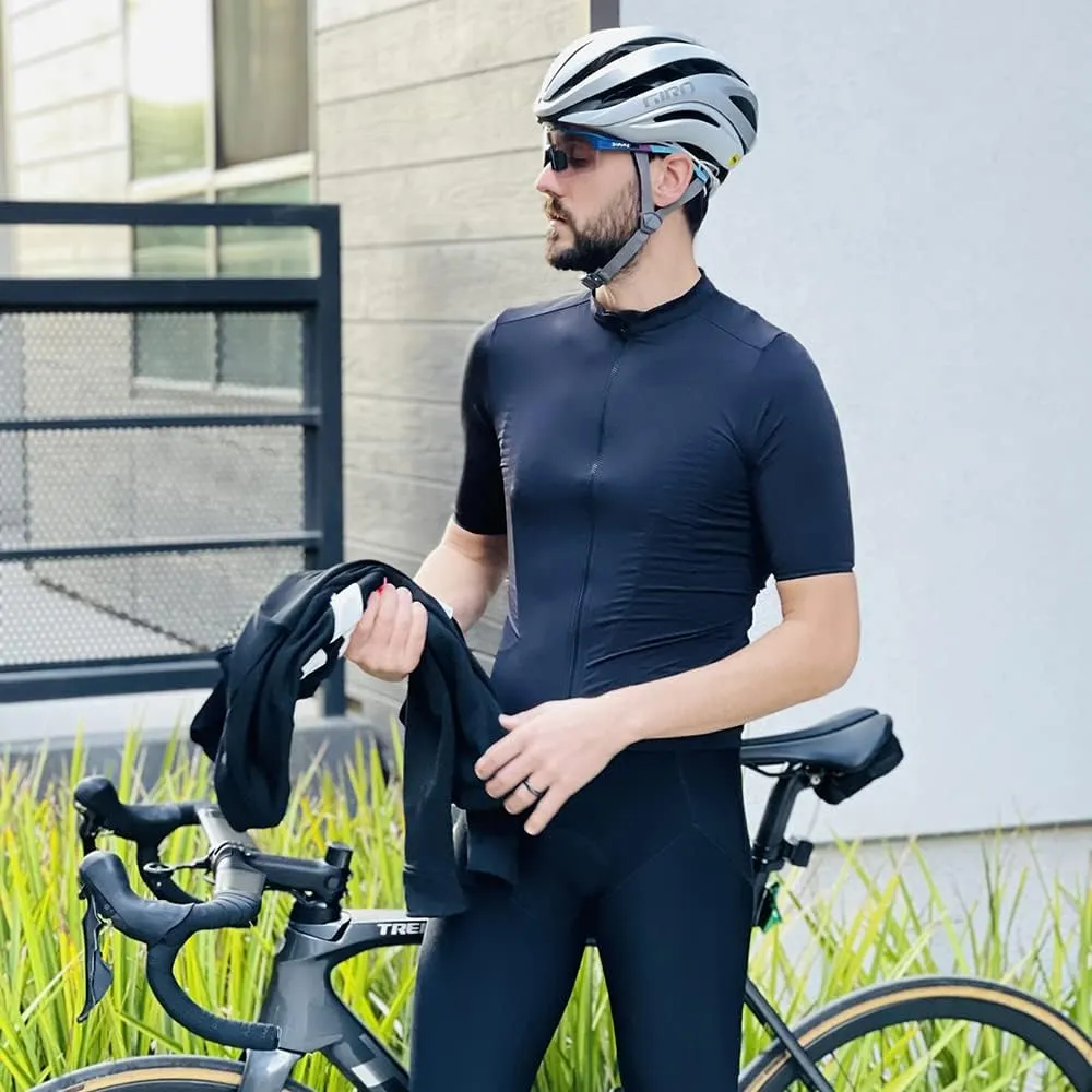 YKYWBIKE Cycling Jersey Men Aero Race Fit, Road Bike Jersey Short Sleeved,Moisture Wicking, Breathable,Zip Pocket,UPF50 