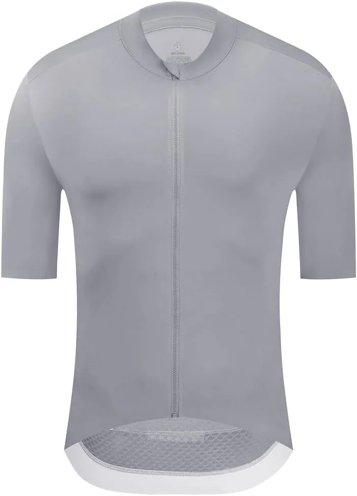 YKYWBIKE Cycling Jersey Men Aero Race Fit, Road Bike Jersey Short Sleeved,Moisture Wicking, Breathable,Zip Pocket,UPF50 
