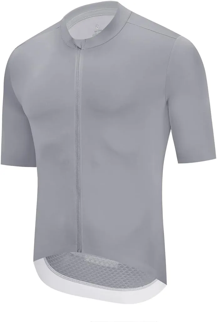 YKYWBIKE Cycling Jersey Men Aero Race Fit, Road Bike Jersey Short Sleeved,Moisture Wicking, Breathable,Zip Pocket,UPF50 