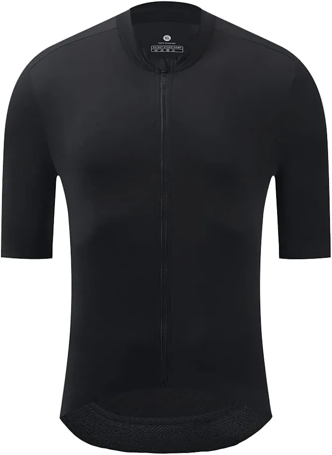 YKYWBIKE Cycling Jersey Men Aero Race Fit, Road Bike Jersey Short Sleeved,Moisture Wicking, Breathable,Zip Pocket,UPF50 