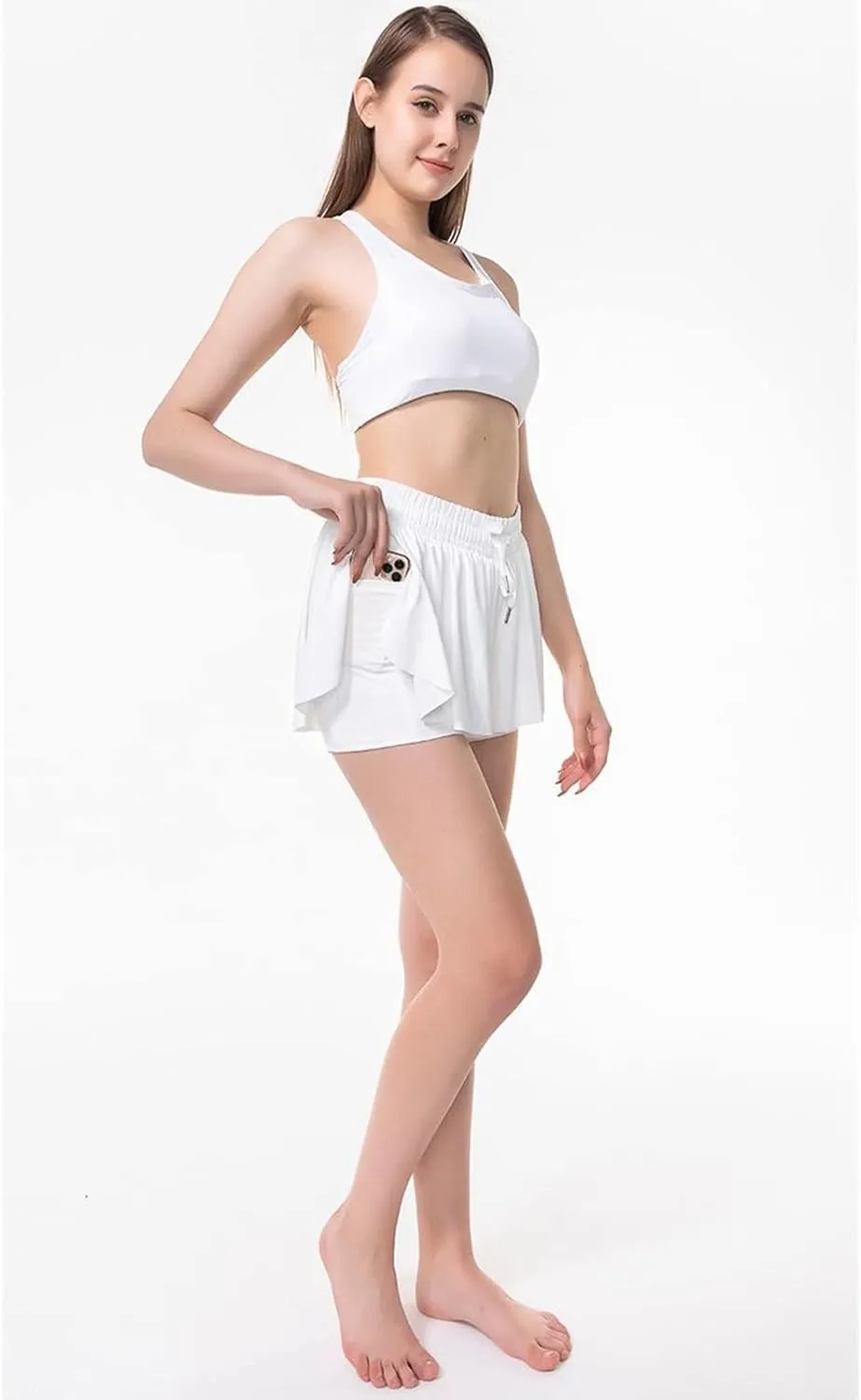 YLDUJ AMUM Womens Flowy Shorts with Pockets