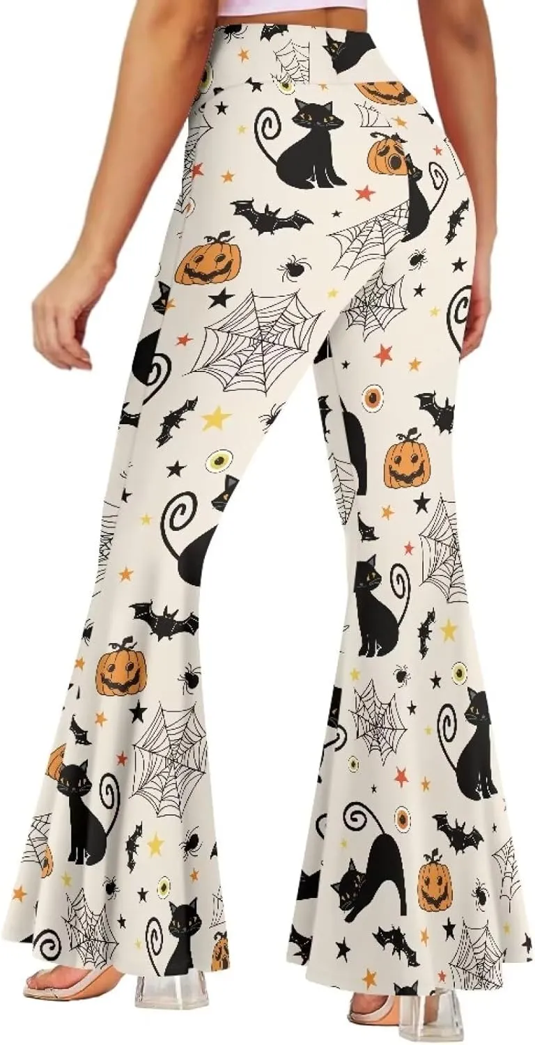 Yoga Pants Women Flared Leggings Tummy Control High Waist Bell Bottom Trousers Plus Size Sports Pants Pilates Slack