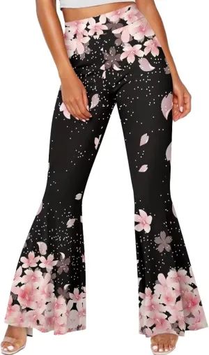 Yoga Pants Women Flared Leggings Tummy Control High Waist Bell Bottom Trousers Plus Size Sports Pants Pilates Slack