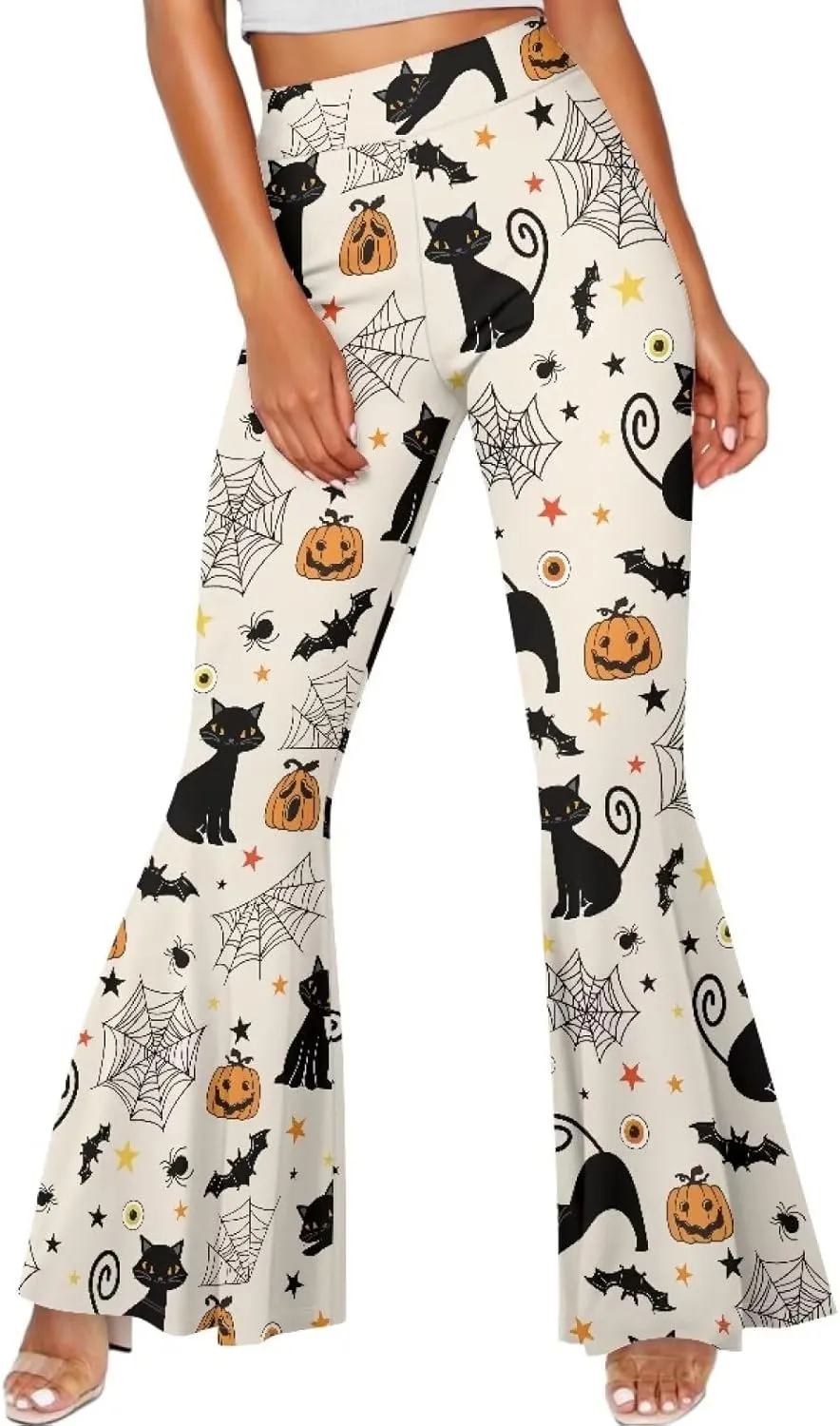 Yoga Pants Women Flared Leggings Tummy Control High Waist Bell Bottom Trousers Plus Size Sports Pants Pilates Slack