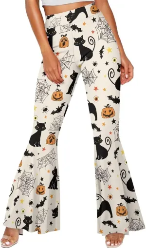 Yoga Pants Women Flared Leggings Tummy Control High Waist Bell Bottom Trousers Plus Size Sports Pants Pilates Slack