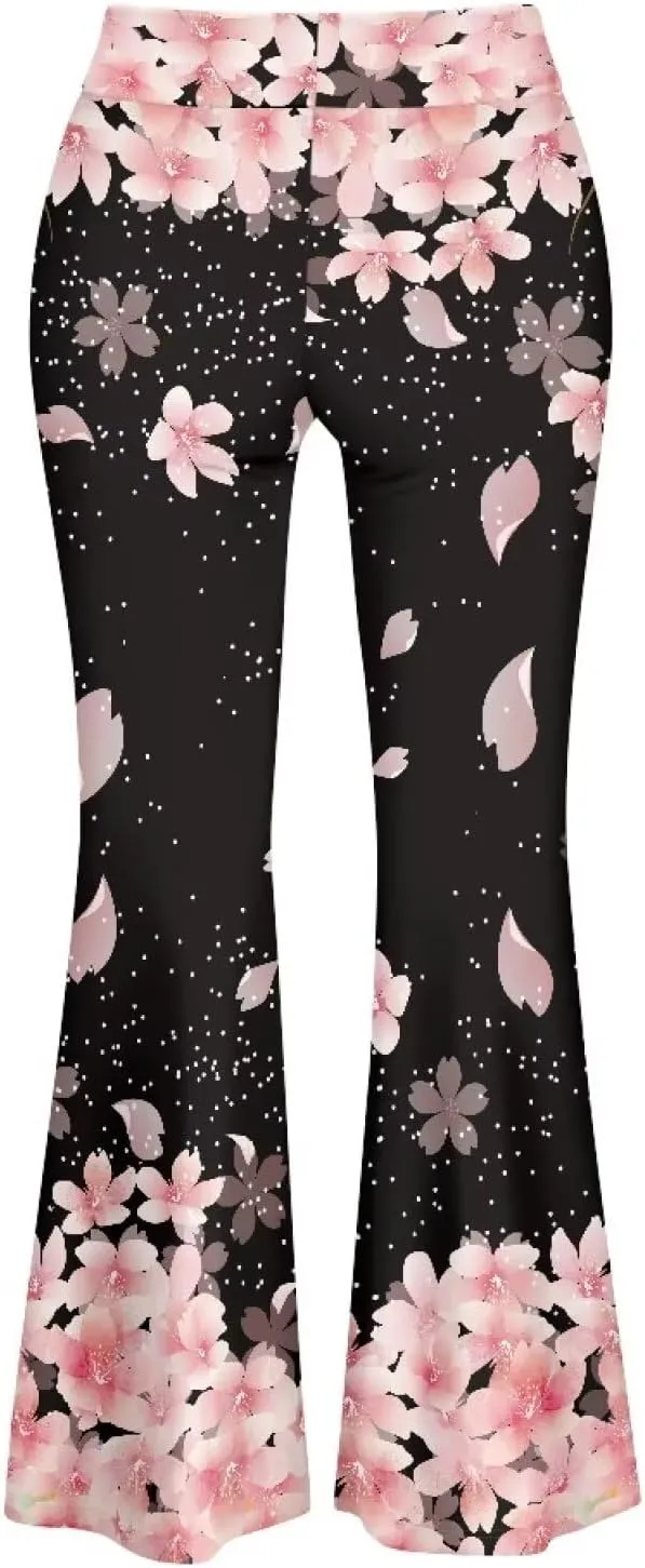 Yoga Pants Women Flared Leggings Tummy Control High Waist Bell Bottom Trousers Plus Size Sports Pants Pilates Slack